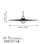 Wallity F-16 Jet Fighter Escultura de Pared en Negro